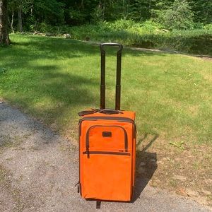 TUMI Orange Carry On Bag Suitcase Luggage